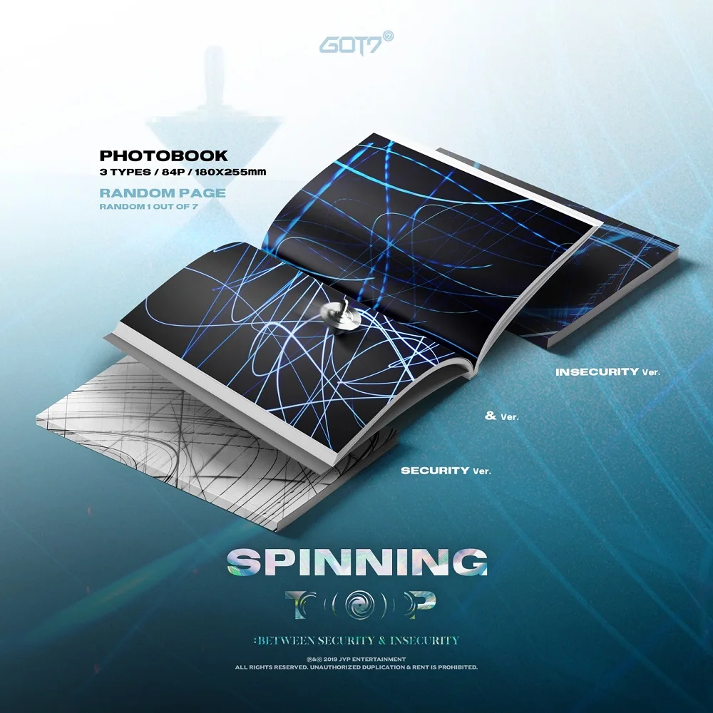 [MYKPOP]~ 100% Официальный оригинал ~ GOT7: спиннинг Топ альбом CD - SA19081706 3 версии