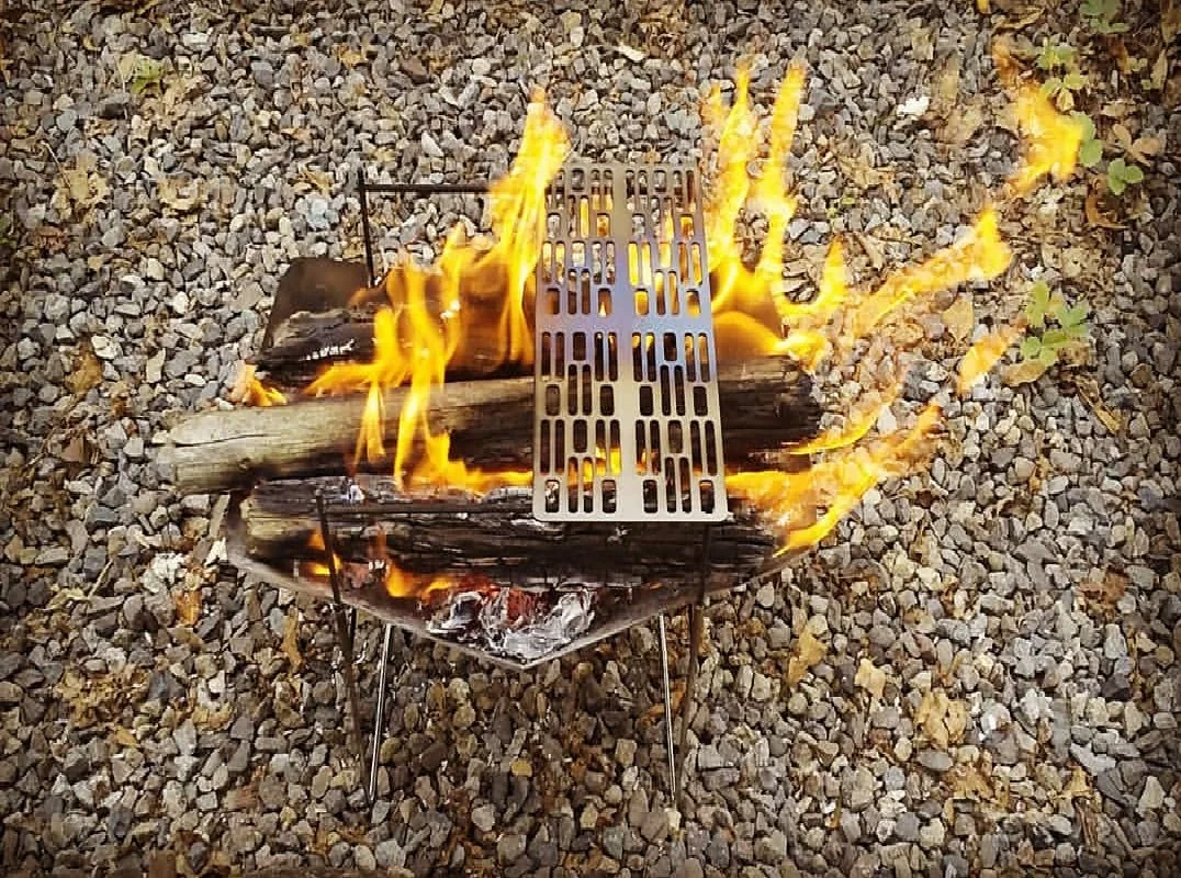 Безграничная титановая решетка для гриля Voyage мини стойка кемпинга уличного