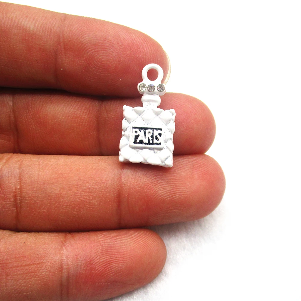 10pcs/lot Plaid stripes Perfume Bottle Charms Metal Pendants Earring Enamel Fashion Jewelry Accessories XL416 | Украшения и