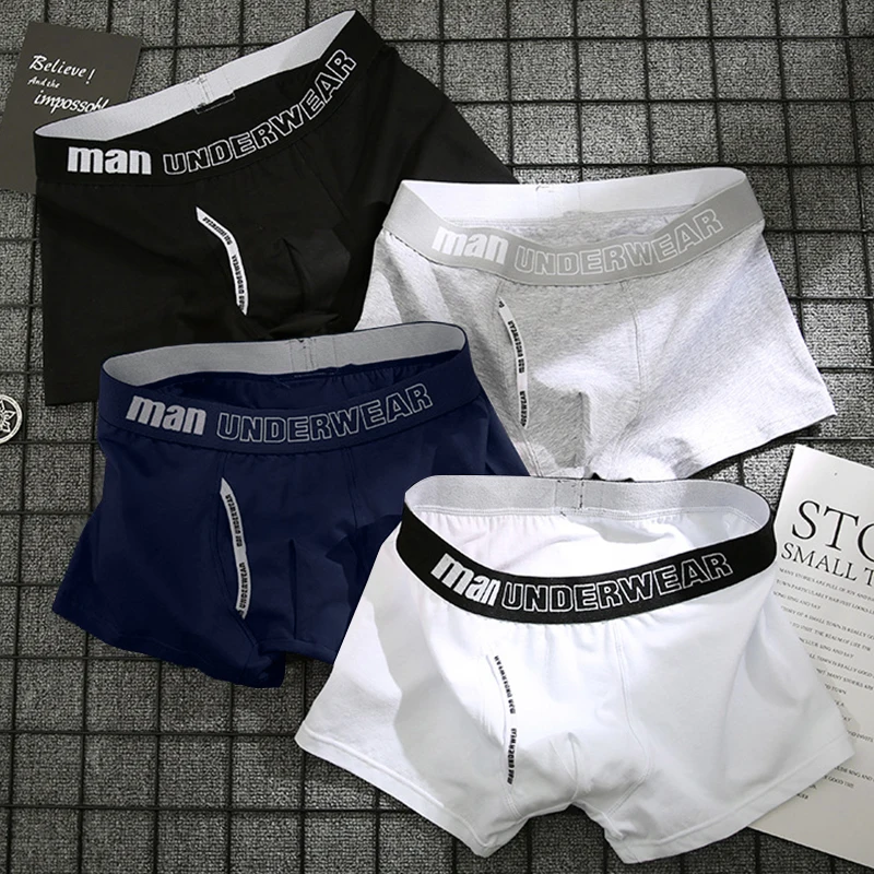 

Boxer Mens Underwear Men Cotton Underpants Male Pure Breathable Shorts Panties Solid Comfortable Boxer Underwear