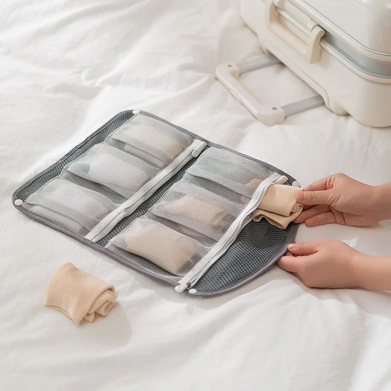 Нижнее белье носок органайзер для хранения подвесной мешок 6 сетчатых карманов