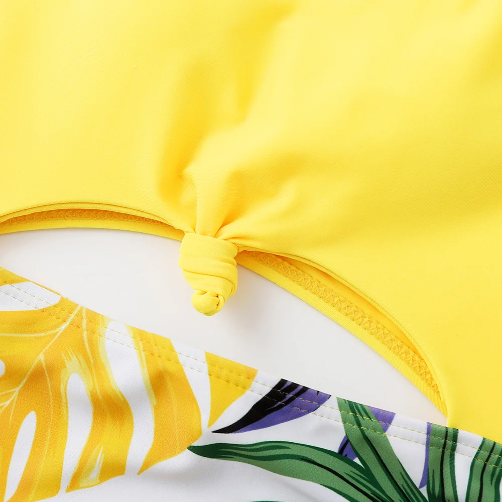 Тропический Купальник для девочек детский слитный купальник купальный костюм с