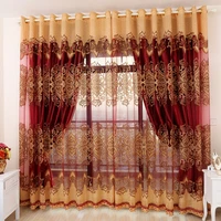 2022 new european style simple modern red high end wedding room light luxury curtains curtains for living dining room bedroom