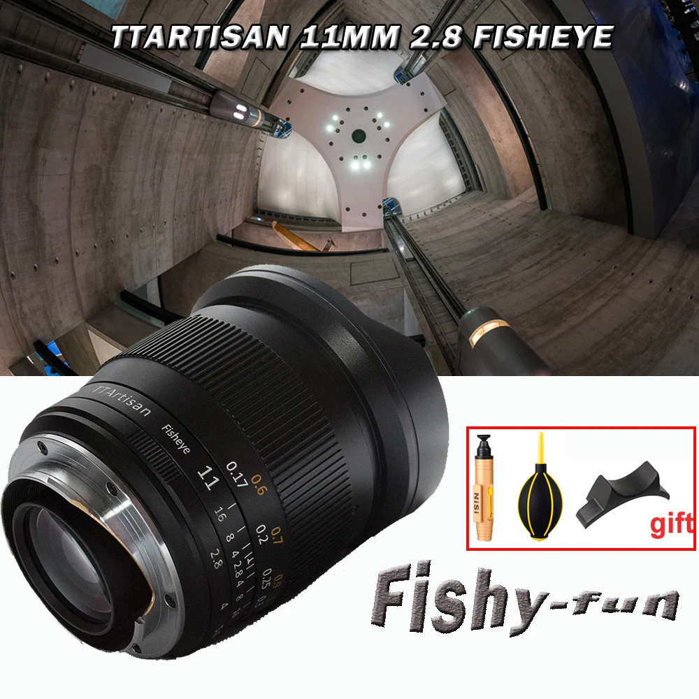 

Полнокадровый объектив TTArtisan 11mm f/2.8 Объектив TTArtisan 11 мм F2.8 рыбий глаз с полной известностью для камер Sony Emount, таких как A7 A7II A7R A7RII A7S A7SII A6500 A6300 ...