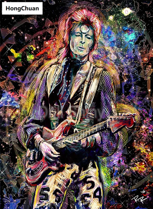 

Алмазная живопись с изображением рок-звезд, вышивка крестиком, домашнее украшение, роспись 5D «сделай сам», квадратная/Круглая Мозаика, алма...