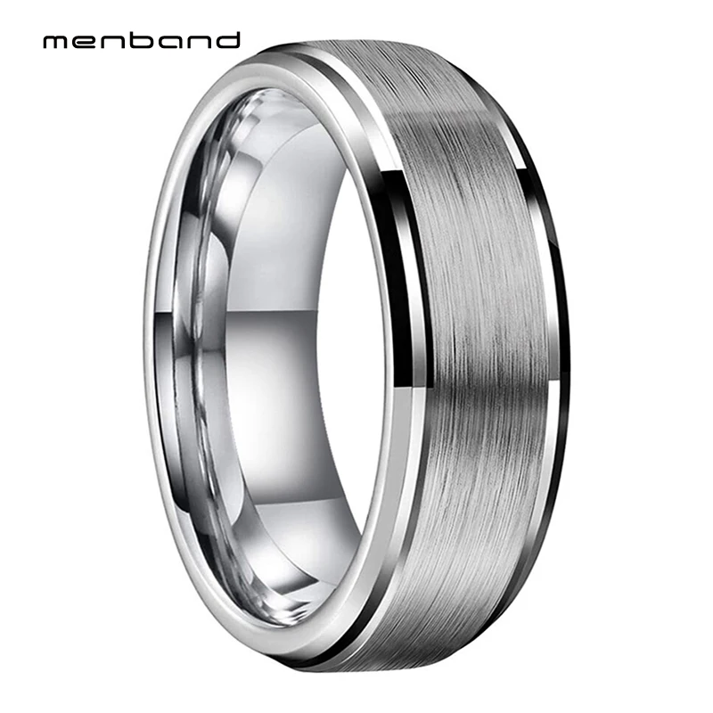 Классическое мужское кольцо для мужчин и женщин вольфрамовое обручальное