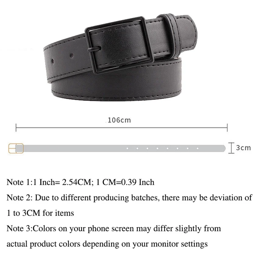 

JNKET New Women's Belt Pin Buckle Waist Belt PU Leather Waist Strap Retro Waistband Jeans Belt