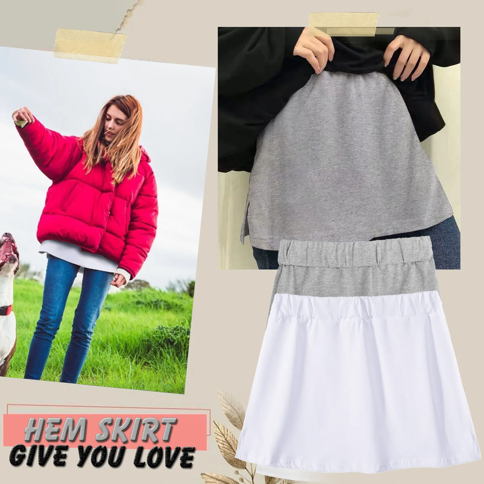 Hooded Sweatshirt Fashion Hoodie Women Sweetshirts Base Skirt With Female All-match Short Skirt In The Hem Y2k Ropa Mujer Blusas