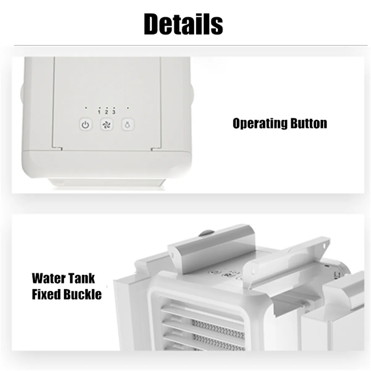 

Mini Portable Air Conditioner 7 Colors Light Humidifier Purifier USB Desktop Air Cooler Fan With 2 Water Tanks For Office Room