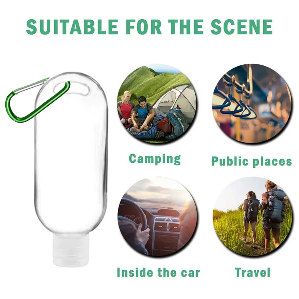 20 шт пластиковая пустая бутылка с кольцом для ключей прозрачный брелок про