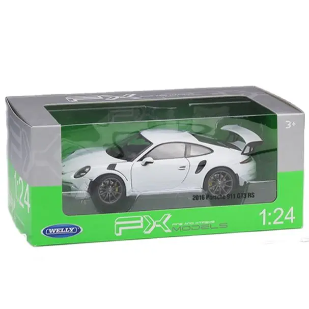 WELLY 1:24 Porsche 911 GT3 RS литая под давлением модель автомобиля коллекция игрушек