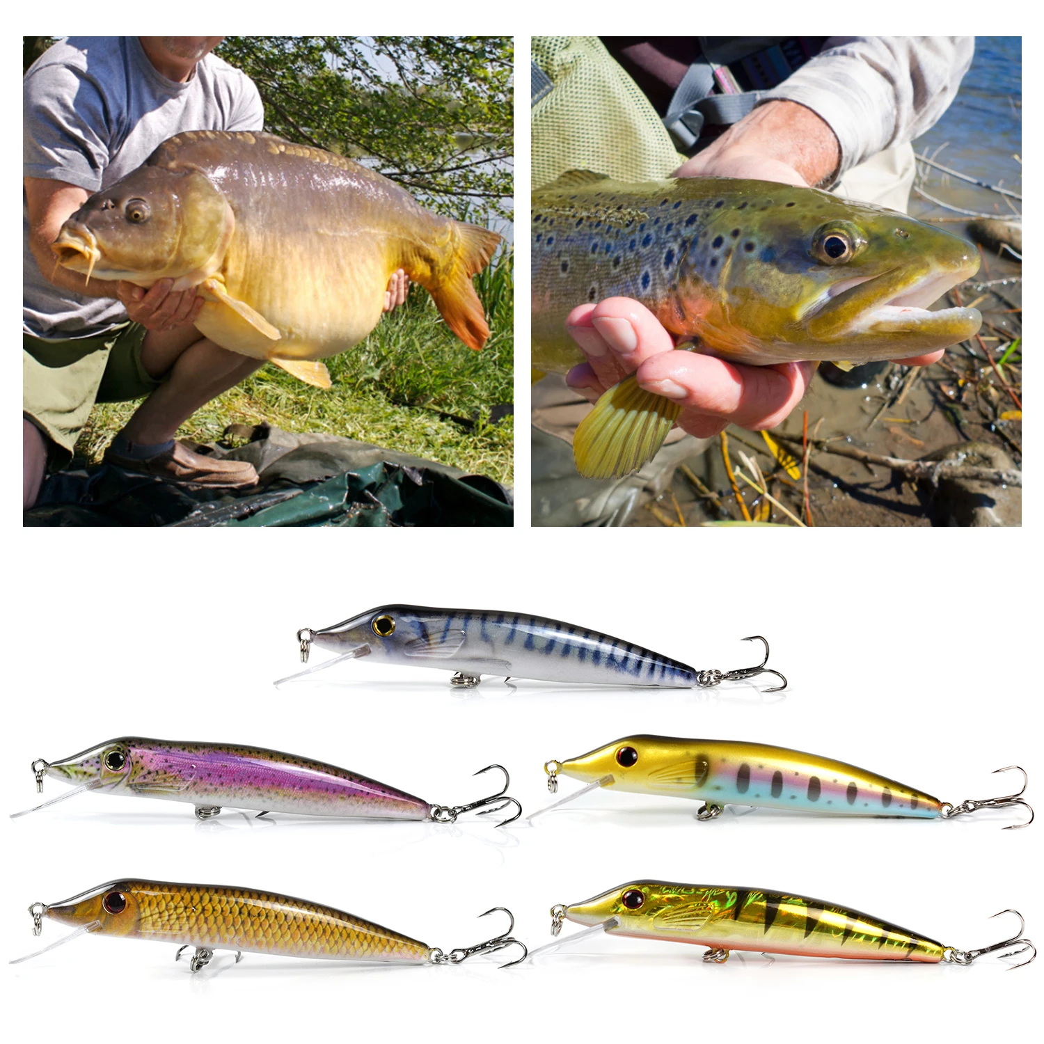 Рыболовная Приманка в виде гольяна с 3D глазами искусственные джиг воблеры