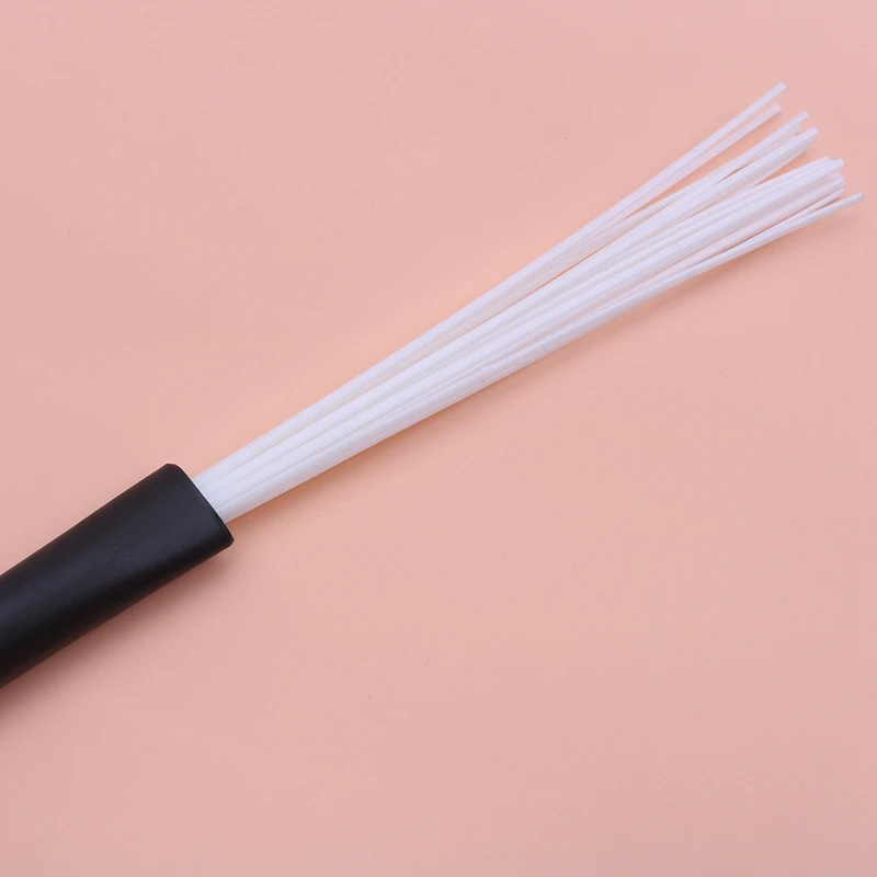 

1 Pair Retractable Jazz Drum Brush Stick Nylon Black Rubber Handle Percussion Accessories,White,32cm