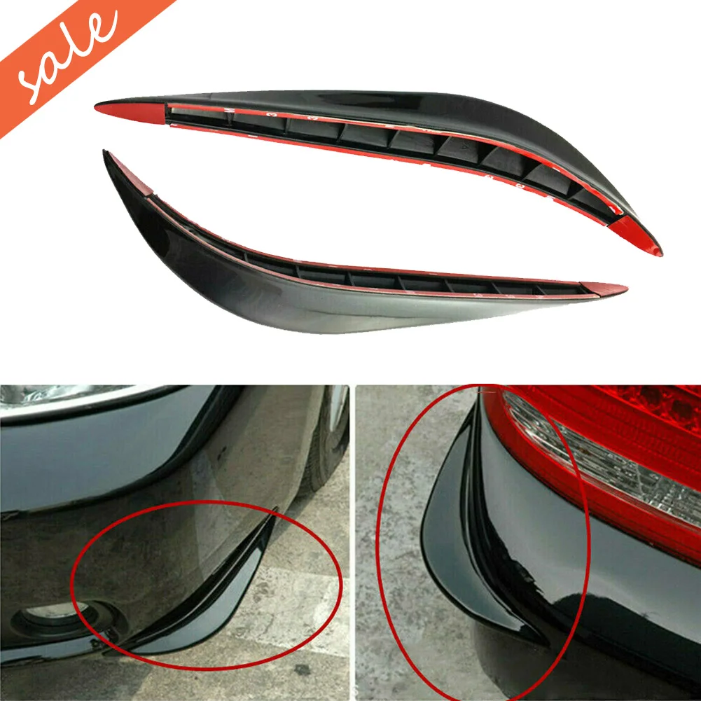 

2Pcs Universal Car Rear Bumper Lip Diffuser Splitter Spoiler Scratch Protector Sticker Bumper Corner Guard Cover Car Accessories