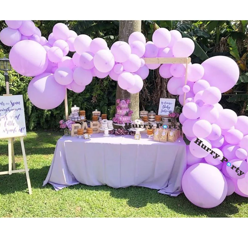 180 шт. светильник фиолетовый латексный шарик макарон гирлянда арочный комплект