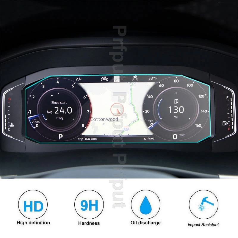 Для Volkswagen Tiguan 2019 2020 2021 защитная пленка для экрана приборной панели из закаленного