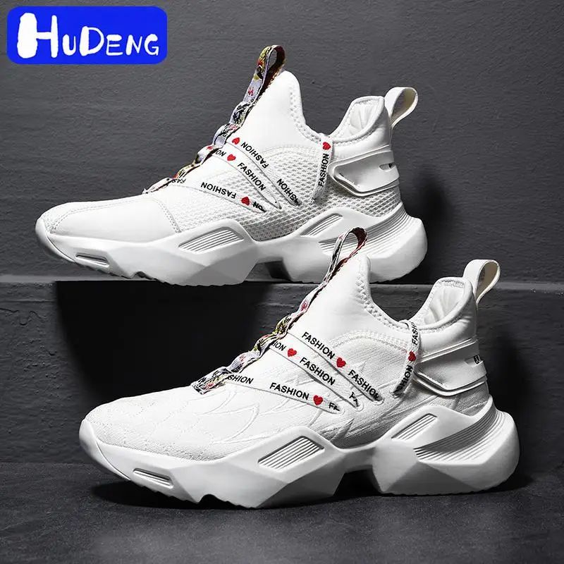 HUDENG/мужские кроссовки в римском стиле Брендовая мужская повседневная обувь