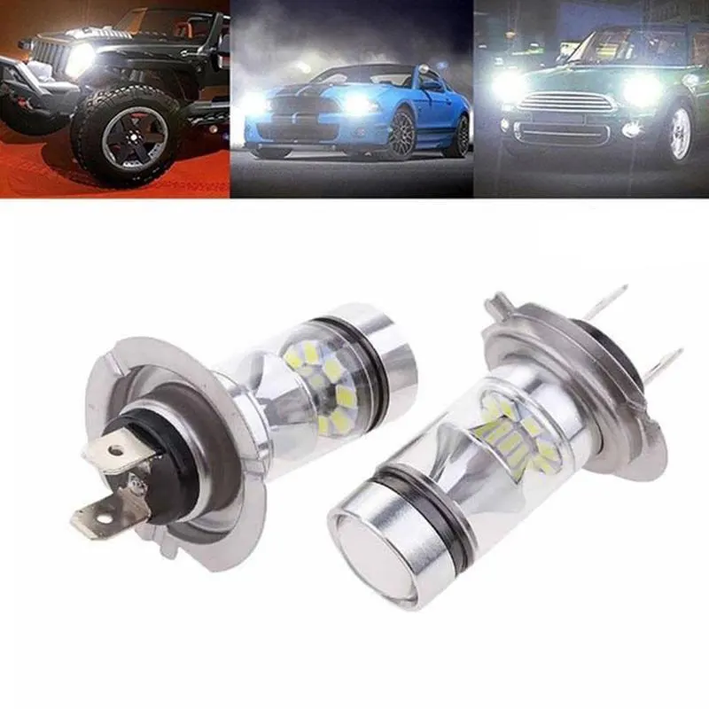 

2 шт., Автомобильные светодиодные лампы H4 H7 100 Вт 3030 20SMD 6500K 12 В