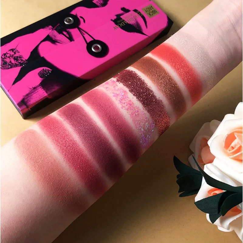 10 цветов металлический блеск Тени для век Палитра Водонепроницаемый устойчивый