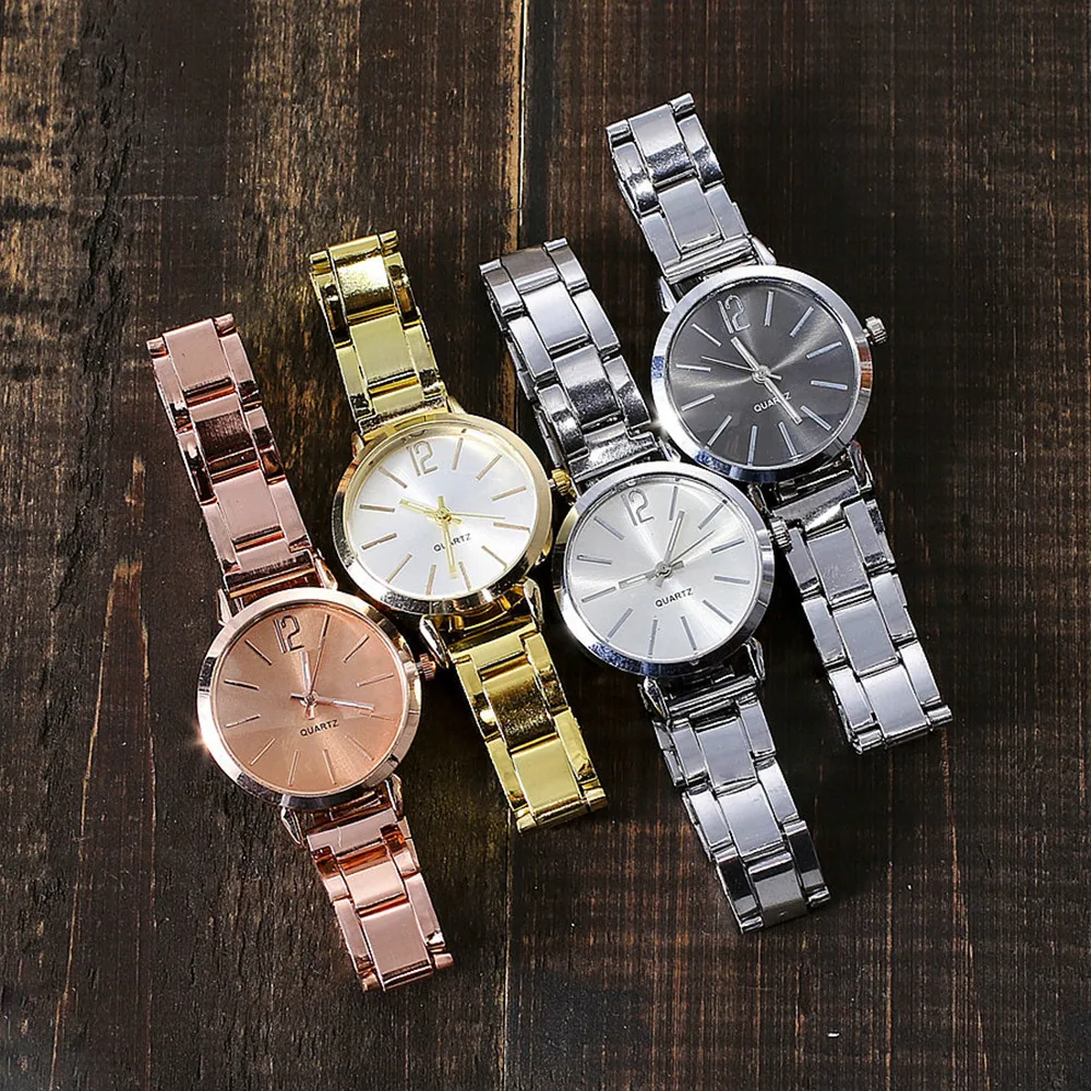 

Fashion Ladies Watches Stainless Steel with Quartz Clock Small Dial Simple Alloy with Women's Watch Reloj Mujer