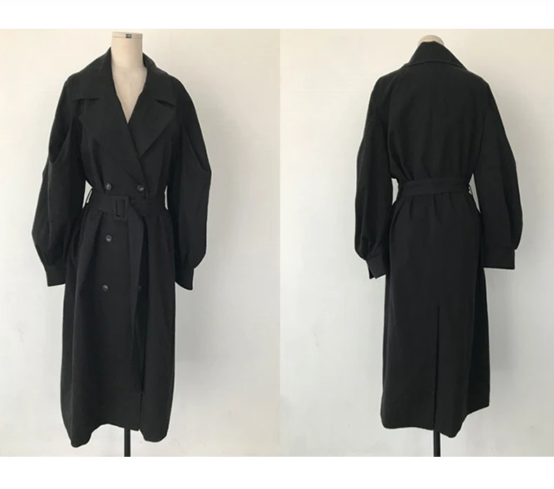 

Hot Sale Fashion Trend Camel Womens Coat Loose British Style Long Lace Up Warm Jacket High Street Style Winter Outdoor Coat