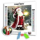 5D поделки РОЖДЕСТВЕНСКИЕ алмаз Картины крест стежка Наборы Полный Круглый AB Стразы Алмазная мозаика освещение костыль с вышивкой