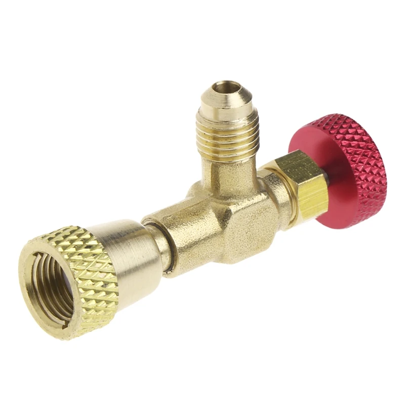 

1PC R410 90° Degree Refrigeration Adapter Connector Gauges Hose Refrigerant