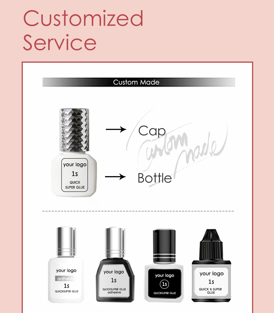 hieyelash 5ml Eyelash Extension Glue Private Label 2S Fast Drying Strong Adhesive Professional Glue For Grafted False Eyelashes