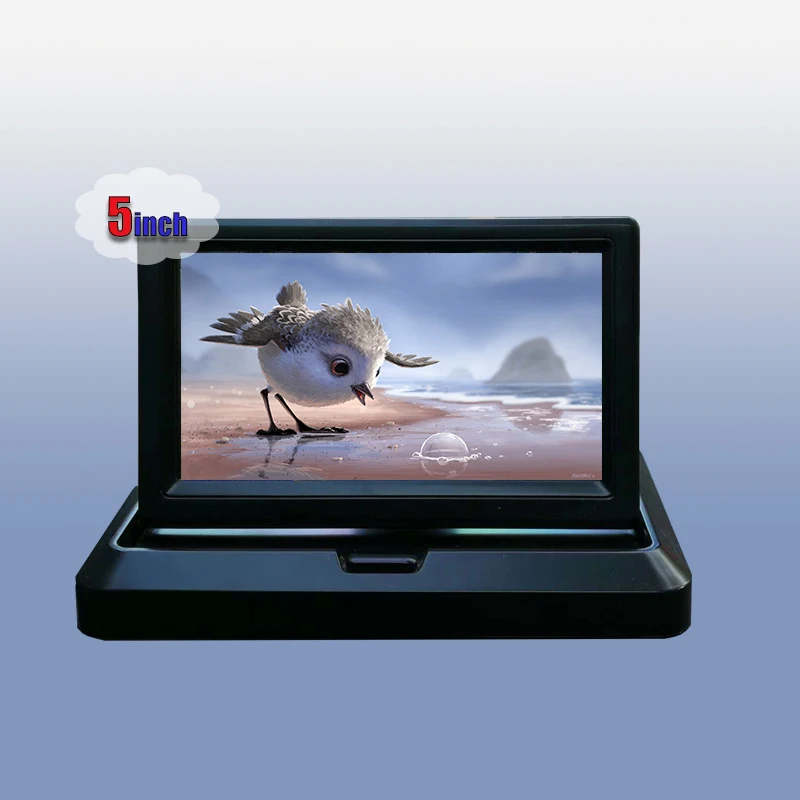 Автомобильный складной монитор HD Видео TFT LCD 4 3 или 5 дюймов для камеры заднего