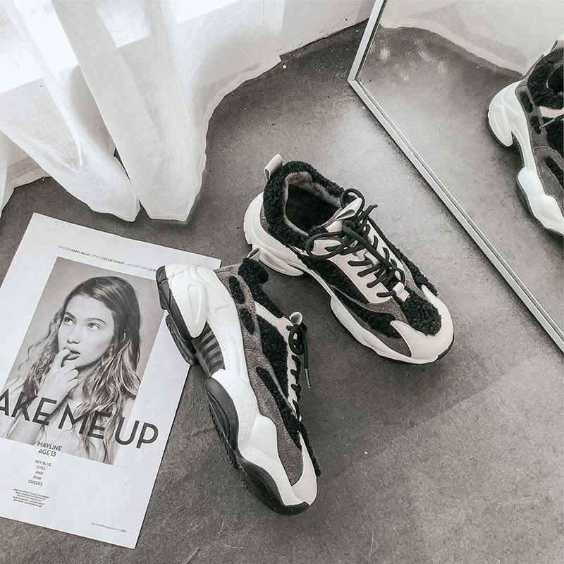 2019 детская обувь женские зимние теплые кроссовки для отдыха с хлопчатобумажными