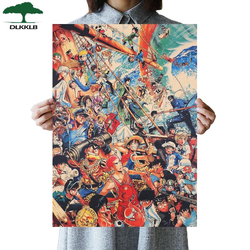 Классический постер DLKKLB для коллекции персонажей японского аниме винтажный