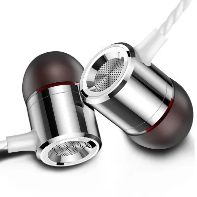 

Original Stereo Bass Wired Headphones In-Ear 3.5MM Wired Earphones Metal HIFI Earpiece with MIC for Xiaomi Samsung Huawei Phones