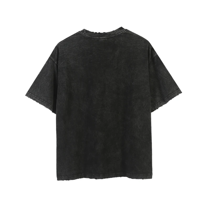 Футболка мужская в стиле хип хоп забавный узор потертая футболка из чистого