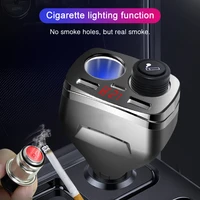 universal 12v 24v car cigarette lighter socket splitter plug led usb charger adapter detection with dual usbtype c with switch
