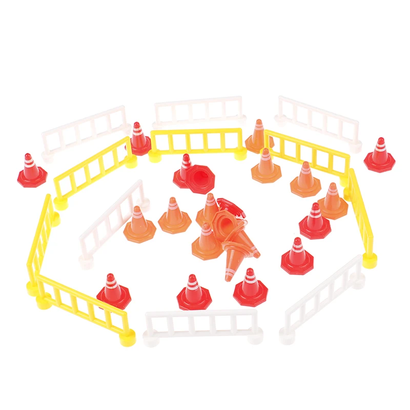 

10pcs Traffic Roadblocks Simulation Sand Table Props DIY Road Cone Signs