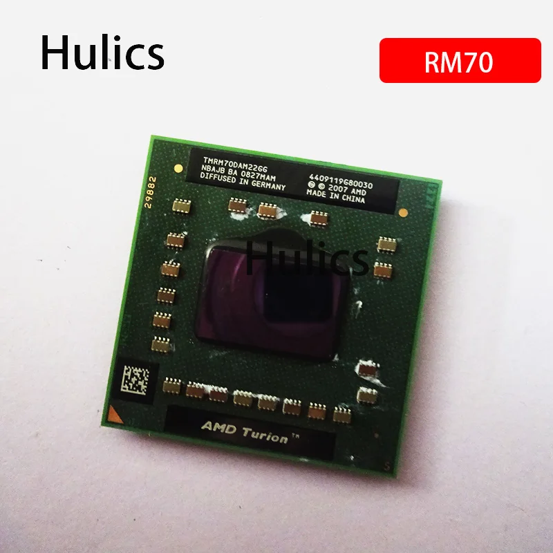 

Hulics, б/у, Turion 64 X2, Мобильная технология, Φ RM 70 RM70, 2,0 ГГц, двухъядерный двухпотоковый ЦП, процессор TMRM70DAM22GG, разъем S1