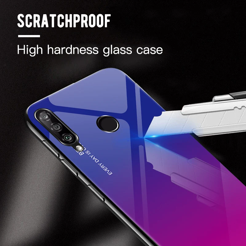 Градиентный чехол из закаленного стекла для huawei Honor 20 9X Pro 10i 20i 9 X 9x витражная