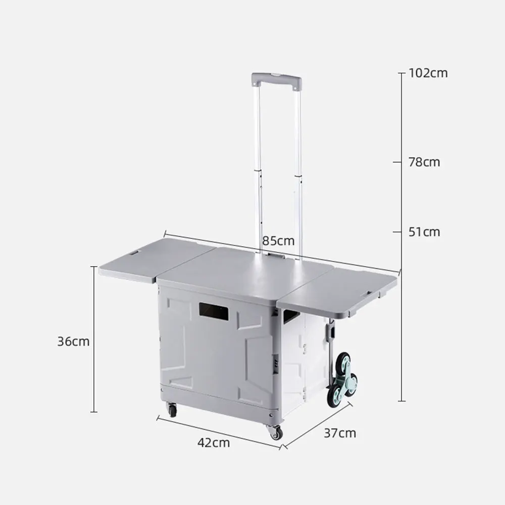 Складная тележка на 4 колеса ручная для продуктов |