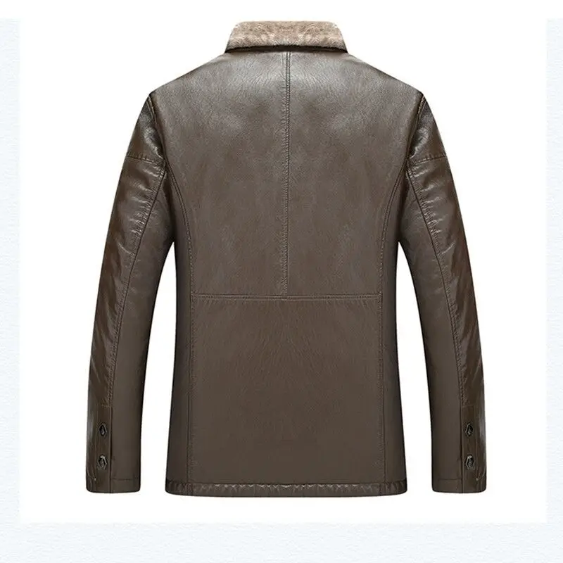 Мужская кашемировая куртка из натуральной кожи с отложным воротником - купить по