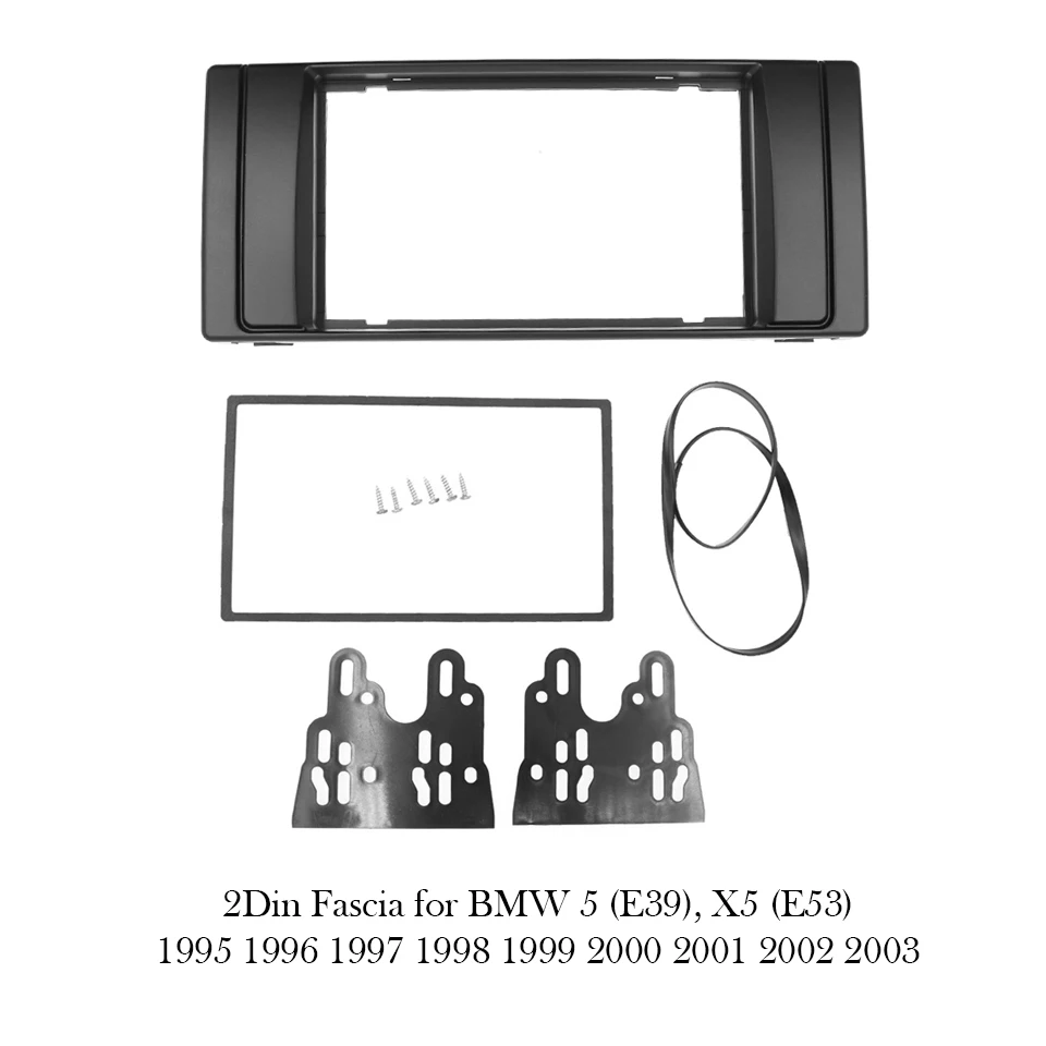 

Double 2Din Car Stereo Radio Fascia For BMW 5 Series E53 E39 Panel Plate Frame Dash Installation Mount Bezel Trim Kit