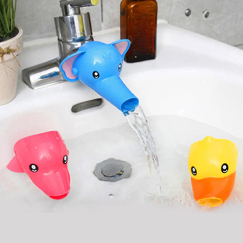 

Happy Fun Animals Faucet Extender Baby Tubs Kids Hand Washing Bathroom Sink Gift Fashion and Convenient e