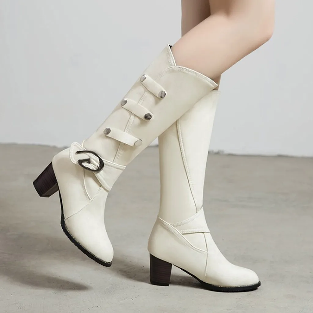 JAYCOSIN новые женские сапоги сезон осень зима до середины колена с бахромой Женская