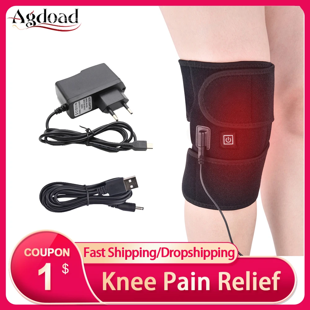 

AGDOAD Arthritis Knee Support Brace Infrared Heating Therapy Kneepad for Relieve Knee Joint Pain Knee Rehabilitation Dropship