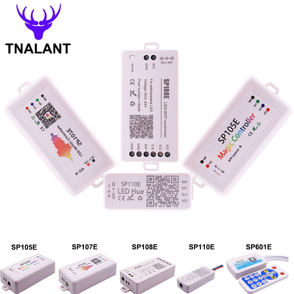 Управление светодиодной лентой WS2812B WS2811 SK6812 ler Bluetooth SP105E SP107E SP110E WIFI SP108E SP501E Music SP601E |
