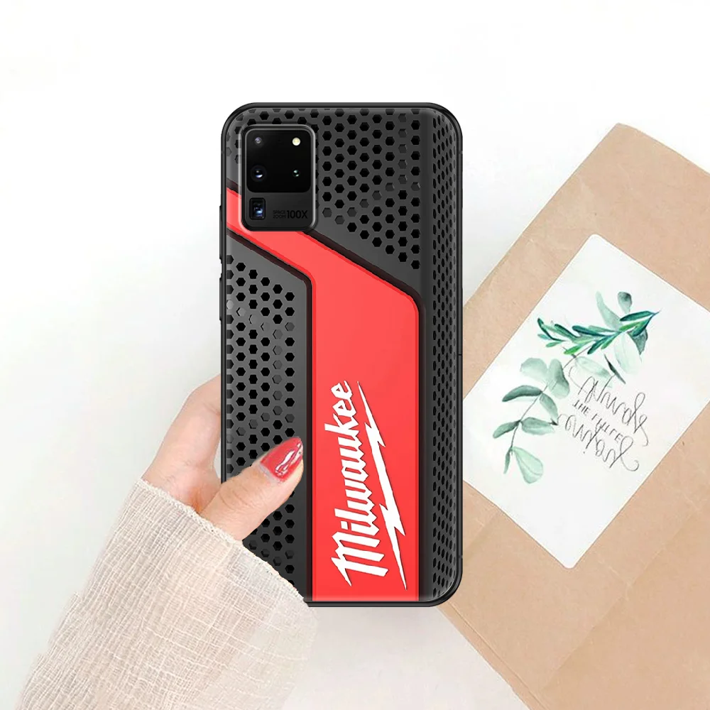 

Milwaukees Toolbox Phone case For Samsung Galaxy Note 4 8 9 10 20 S8 S9 S10 S10E S20 Plus UITRA Ultra black pretty back art Etui