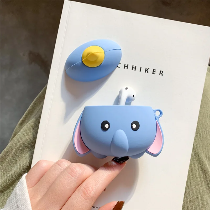Feiseli милые животные Слон Силиконовые Airpods 1 2 Pro Наушники защитный чехол