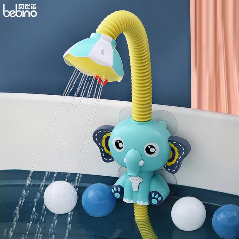 baby bath toy electric cartoon shower elephant water spray toys faucet bathroom bathtub educational play game for kids children free global shipping