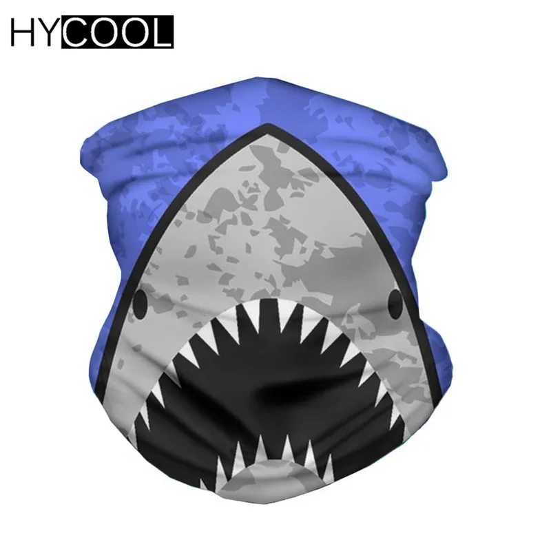 

HYCOOL Cool Sea Animal Shark Printed Sport Hiking Scarf Anti Dust Face Mask Bandana Cycling Ski Running Headband Shemagh Scarf