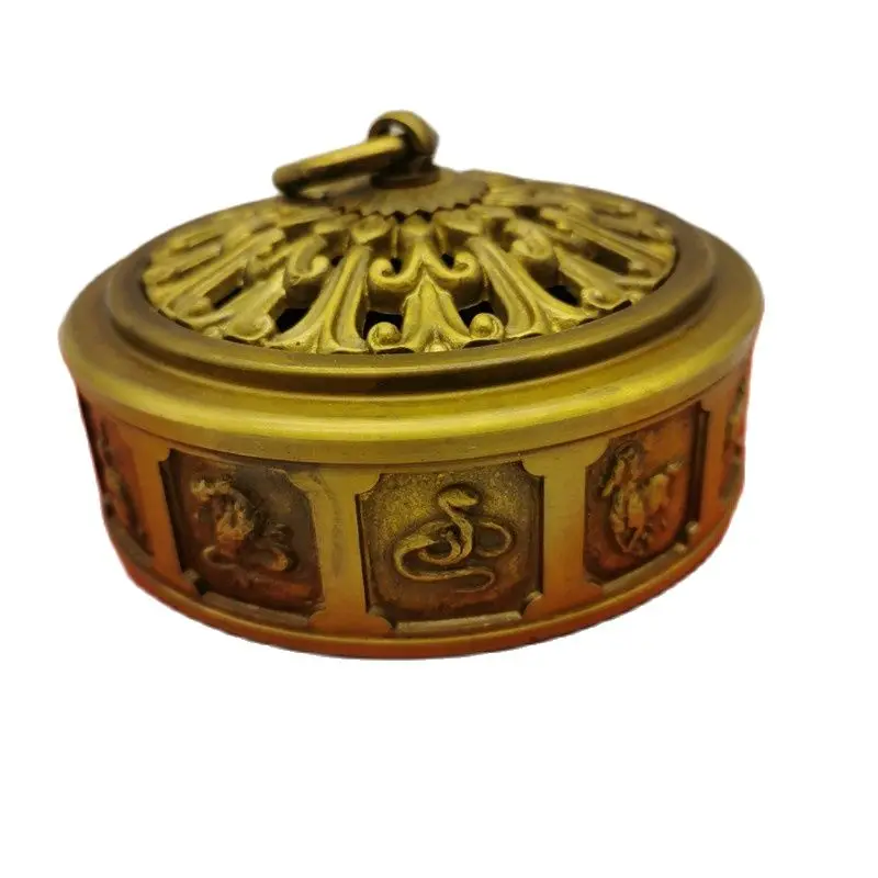 

Chinese brass retro zodiac incense burner
