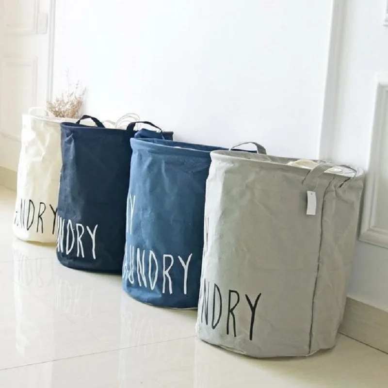 Складные корзины для белья Хлопковый мешок на шнурке пыленепроницаемый высокая